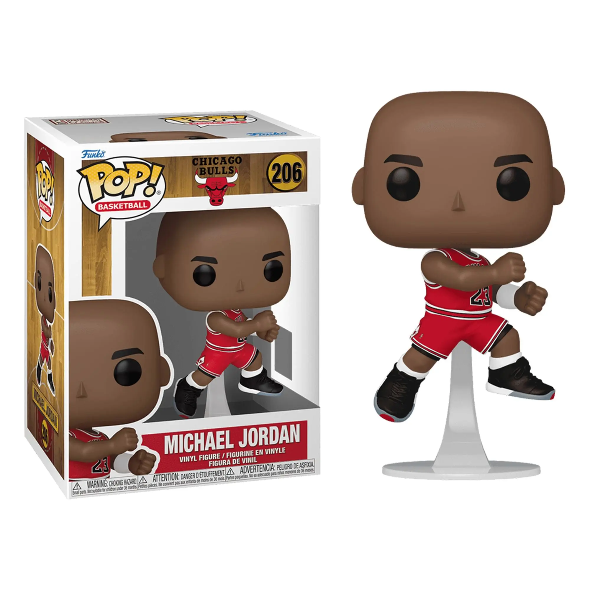 Funko POP! NBA Chicago Bulls Michael Jordan ('89) "The Shot" Vinyl Figurine, Unisex Collectible Toy, 12 Years Above, Choking Hazard Small Parts