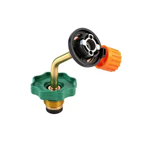 1Pc Camping Gas Refill Adapter, Brass Gas Shifter Valve with Pressure Release Control for Outdoor Hiking Stove Canister