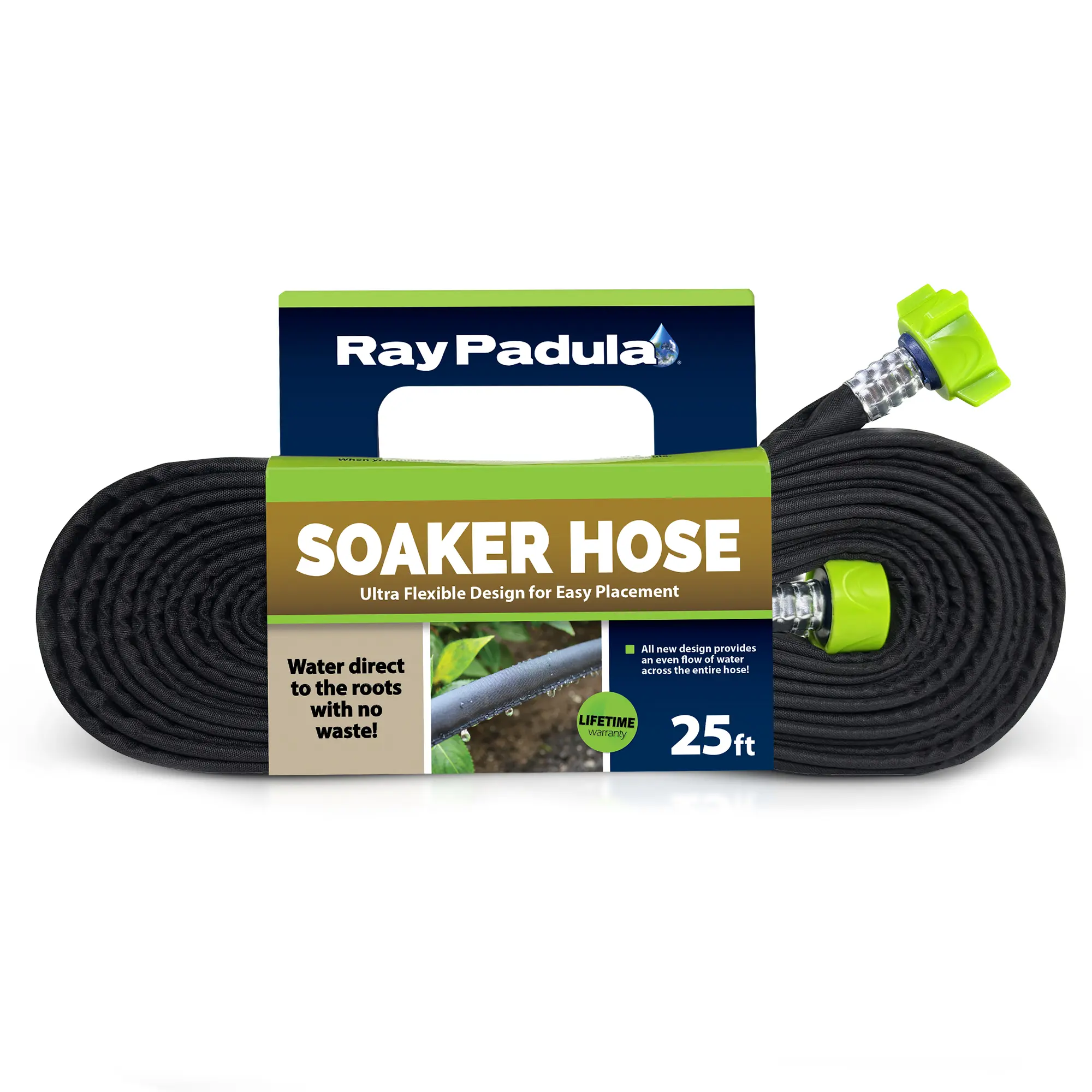 Ray Padula Flat Flexible Soaker Weeping Garden Hose Hose 25 ft