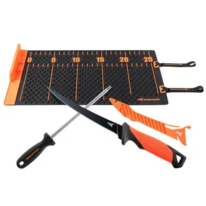 【Summer Wins】 KastKing EZ Fillet Fish Fillet Mat, Anti-slip Texture With 25" Integrated Ruler, Extended Dimensions, Easy to Clean Material, Portable Storage, Fish Cutting Board Chopping Block Ceramic Knives Steel SummerVibes