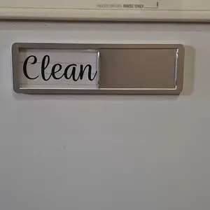 Clean Dirty Dishwasher Magnet Indicator Sign, Non-scratch Simple Sliding Magnetic Sign for Kitchen, Room Decor, Household Items