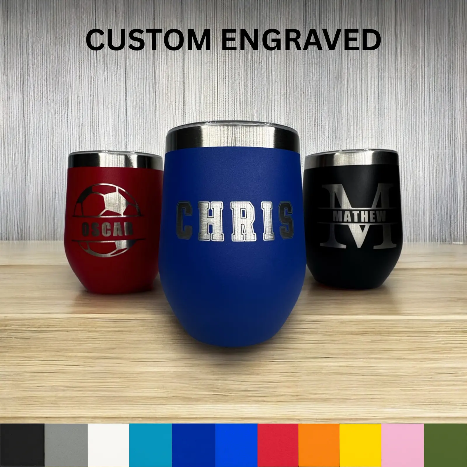 12oz Egg Custom Engraved Tumbler – Insulated Stainless Steel, Personalized Gift, Your Design, Your name,Custom Travel Mug