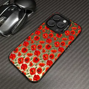 Phone Case: 1pc Red Flower Pattern Phone Case Suitable for Apple iPhone 17ProMax 16 15 14 13 12 11ProMax Pro Xs Max XS X 7plus 8plus, Antidrop Hard Shell, Vintage Girlish Style, Elegant and Fashion Design, Can Be Given to Friends or Yourself