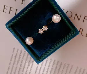 SR Pearl Co. Royal Style Freshwater Pearl 14K Gold Filled Earring Women Everyday Elegent Style Eye-Catching Elegant Women Gift