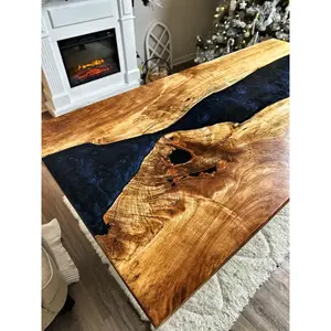Maple Epoxy River Dining Table 6ft