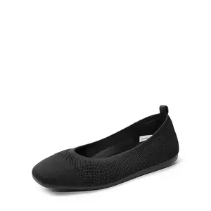 DREAM PAIRS Machine Washable Knit Bow Flats