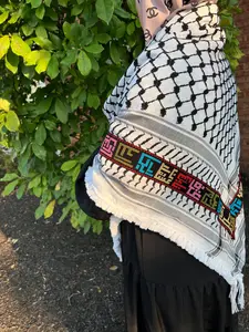 Embroidered Palestine-District Kuffiyah