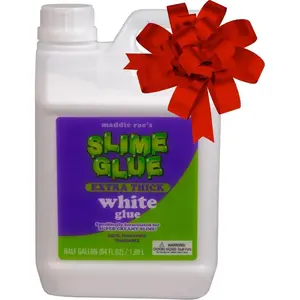 Maddie Rae's Extra Thick White Slime Glue (1/2 Gallon Value Size) Non Toxic & Washable - Great for Slime Making Kits, Art & Crafts, School Classroom Projects, Kids Gifts, Holiday & Xmas Craft Supplies