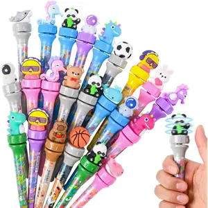 24 count Fidget Spinner Pens Fun Cute Pens,Party Favors Supplies Return Gifts   Rotating Pen for School, Office, , Birthday Gifts Classroom Rewards Kawaii Stuffs.
