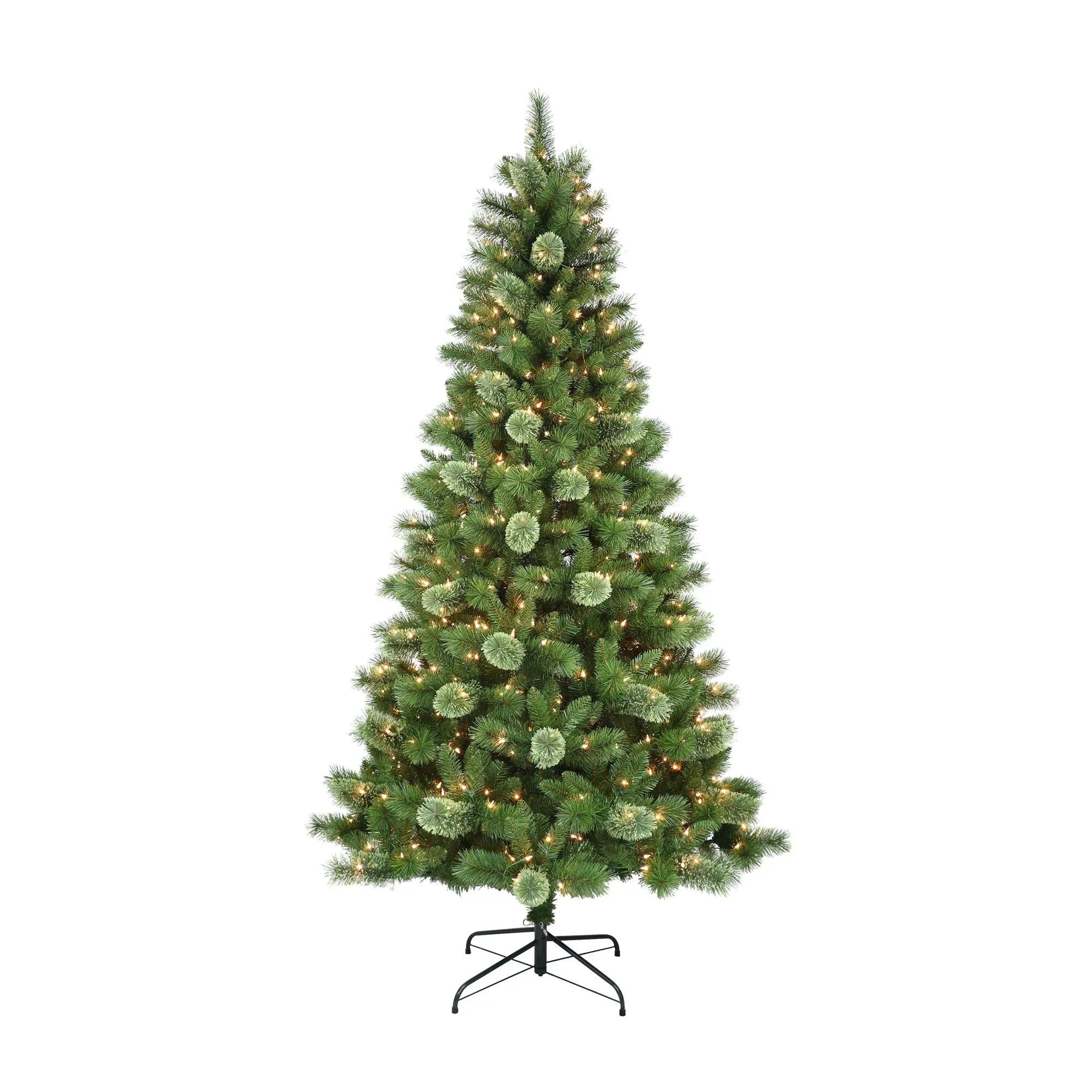 Puleo Pre-Lit 7.5' Western Pine Artificial Chri stmas Tree