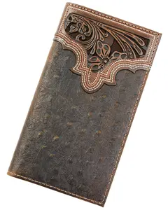 Cody James Men's Men'S Ostrich Tooled Checkbook Wallet - Cjaho21wt1