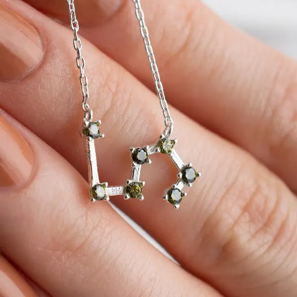 Zodiac Necklace Leo ¥ Zodiac Necklace Silver ¥ Zodiac Sign Necklace