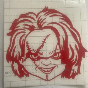 Epic horror chucky head decal decal sticker vinyl sticker