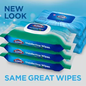 Disinfecting Wipes, Bleach Free Cleaning Wipes, Household Essentials, Fresh Scent, Moisture Seal Lid, 75 Wipes, Pack of 3 (New Packaging) Napkin