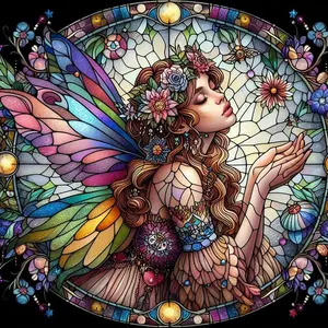 Butterfly Fairy Pattern DIY Diamond Arts Colorful Painting Kit without Frame, DIY 5D Diamond Arts Colorful Painting Kit, Wall Art Decor for Home, Handicraft