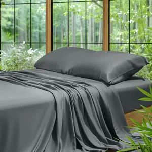 Sonoro Kate Pure Bamboo Bed Sheet Set - 4/6 Pieces Soft & Cooling, Organic Viscose Derived from Bamboo, 16 Inch Deep Pockets, Moisture Wicking