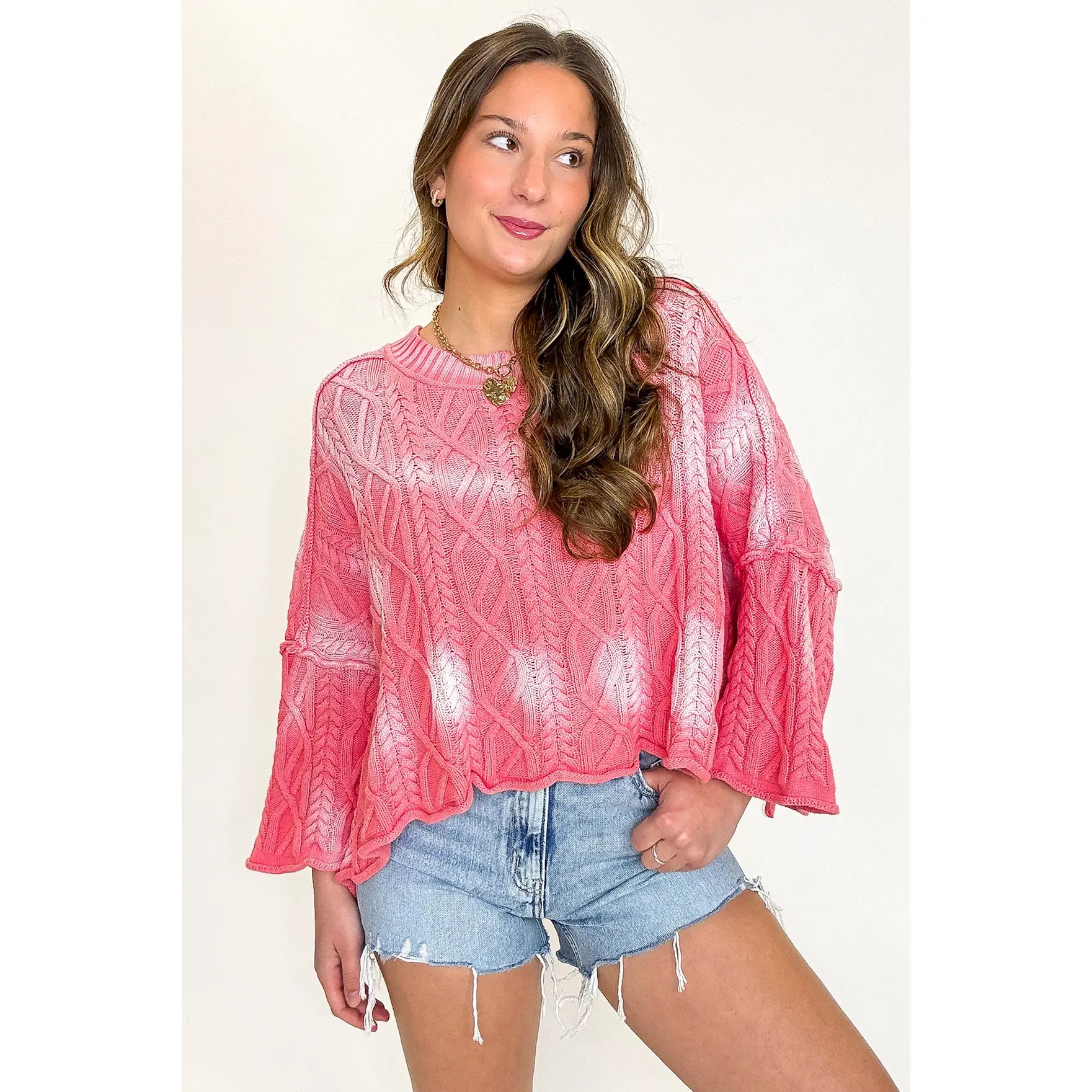 Sunset Stitch Ombre Knit Sweater - FINAL SALE