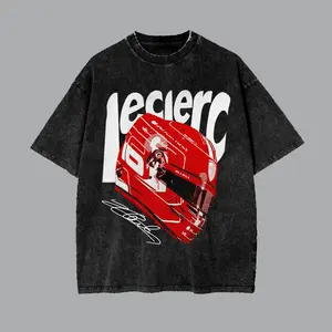 Charles Leclerc Helmet Vintage Shirt, Leclerc Racing Tee, Retro 90s Motorsport Graphic Wash Shirt, Signature Sweatshirt, Hoodie, Leclerc Fan Apparel Gift