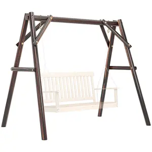 660 lbs Porch Swing Frame – A-Frame Hanging Chair Stand with 660 lbs Weight Capacity. Prevents Slipping or Tipping. Strong & Secure. For Backyard or Patio