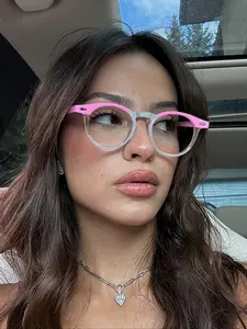 Women's Candy Color Square Frame Glasses, Anti-Blue Light, Lightweight Durable Design, Perfect for Work & Daily Use, Fashionable Eyewear