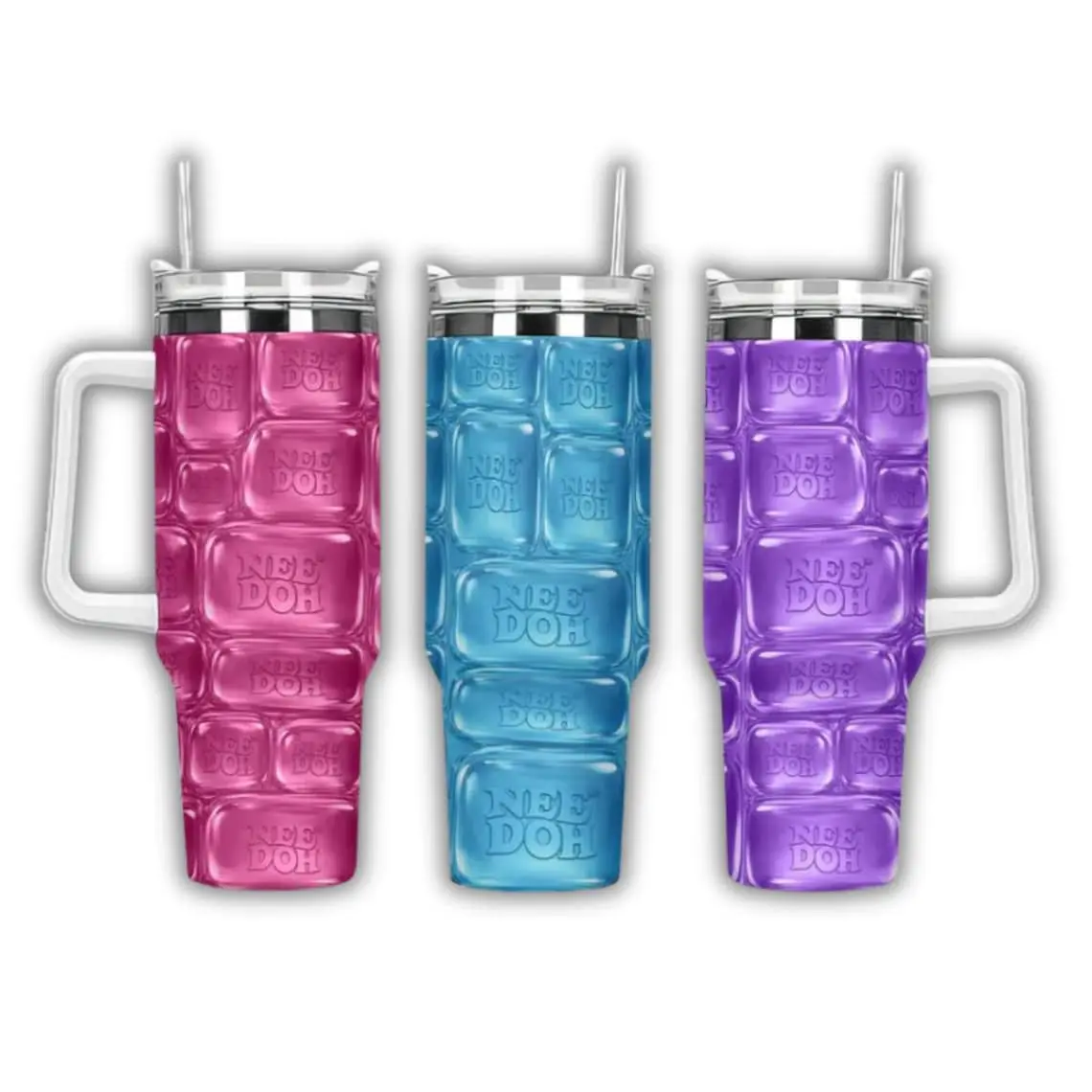 40oz Cool Crush Ice Tumbler,  Squish Printed 3D Effect Tumbler, 3D Visual Printed Graphic Tumbler, Travel Mug