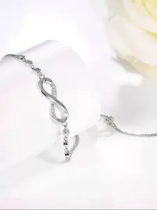 Möbius Bracelet for Women - Adjustable Infinity Loop Copper Bracelet with Zirconia, Minimalist Energy Jewelry Gift, Adjustable Slider Bracelets