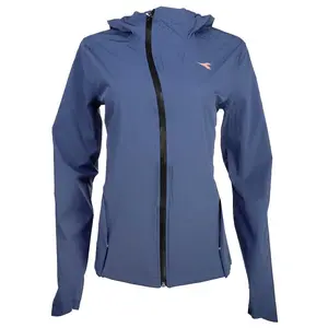 diadora Womens Rain Lock Jacket Running Athletic Outerwear  - Blue