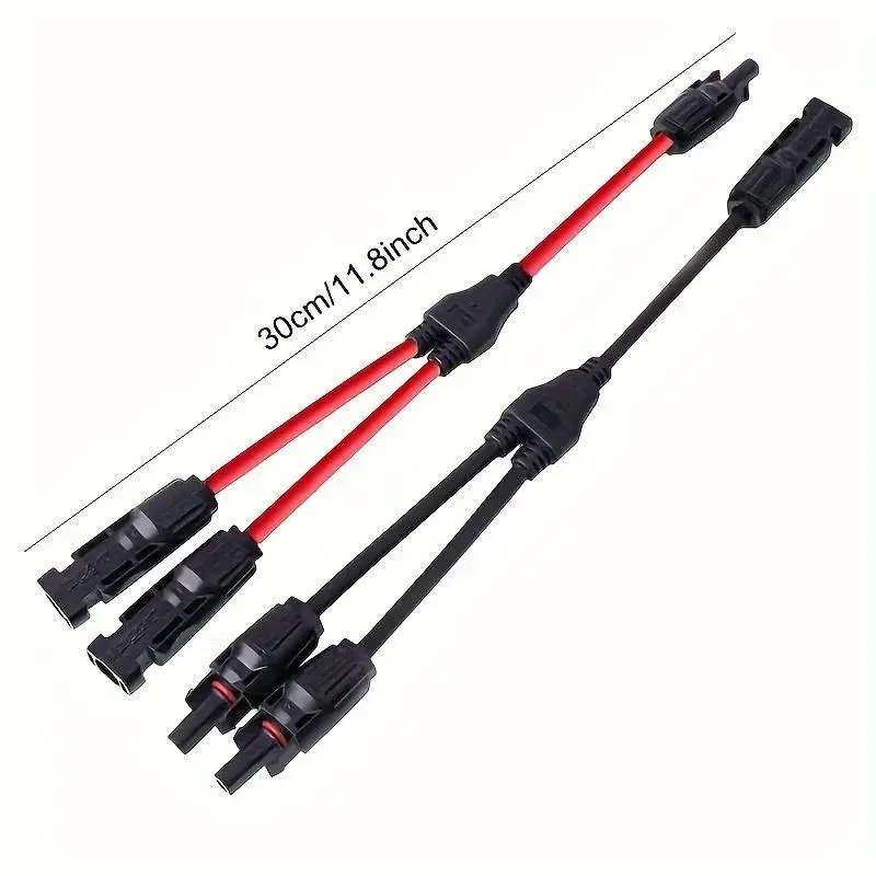 Solar Y-Type Branch Connectors, Solar Panel Connectors, PV Connector, Dual Connector, 2-Pack 1-To-2/3/4 Interfaces, 1000v Dc Ul 600v Dc 30a, Efficient Parallel Connection, Durable Reliable Connectors, Quick Connector