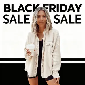 Women's Loose Fit Batwing Sleeve Waffle Knit Button Down Shirt Shacket Tops Casual Jacket fall outfits11