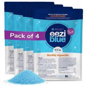 Eeziblue Pool Algaecide & Pool Booster for Above Ground and In-Ground Swimming Pools  - 4 Month Pack