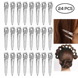 Professional Barber Salon Hair Pins, 24pcs Durable No Crease Hair Clips, Hairdressing Styling Tool
