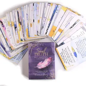 Soul Truth Self-Awareness Tarot Card Deck, Tarot Card Game, 55 Cards for Personal Growth, Intuitive Guidance for Tarot Enthusiasts, Perfect Gift Idea, Durable Tarot Cards