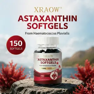 XRAOW Astaxanthin 12mg 150 Softgels - Natural Antioxidant for Skin Radiance & Hydration, 75-Day Supply boost
