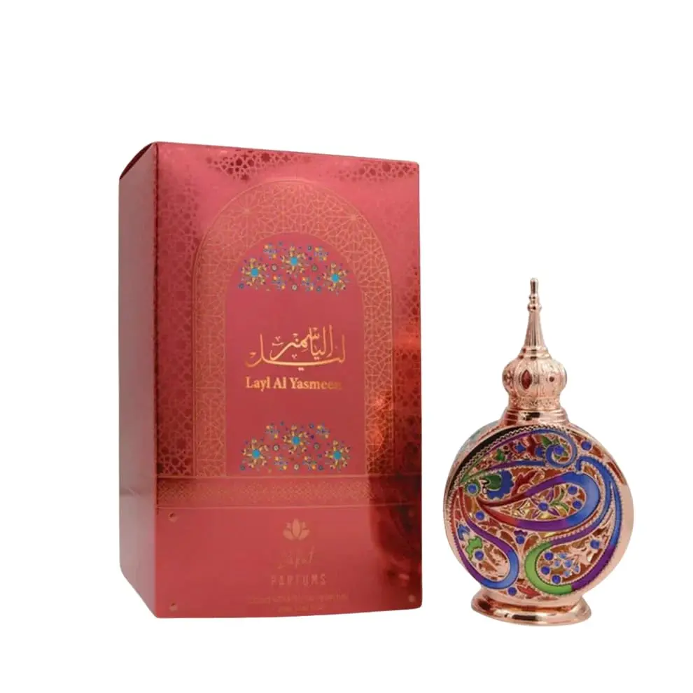 ZAKAT PARFUMS Layl Al Yasmeen 20ml Ethanol-Free EDP Oil - Casual, Feminine, Elegant Concentrate Women's Daily Wear Fragrance, Sweet Floral Jasmine Aroma, Single Item, Casual Women's Fragrance, Ethanol-Free Women's Fragrance