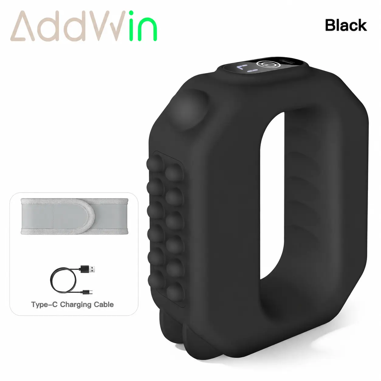 2026 New AddWin R10 Mini Fascia Ring, Adjustable Strap Fitness Device up to 55in/94in, Cordless Rechargeable Body Care for Home Gym Office Travel