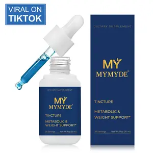 MYMYDE Metabolic Support Liquid Herbal Drops Antioxidant Rich Alcohol-Free Clinically Tested Certified Gluten-Free PETA Vegan Cruelty-Free Plant-Based Made in the USA Healthcare Vitamin Edible Supplement Fitness Dietary