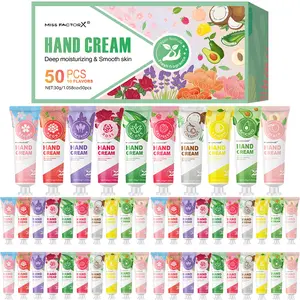 50PCS Hand Cream Set with Vitamin Essence, Long-Lasting Fragrance, Moisturizing, Nourishing, Hand Care, Christmas Gift Box