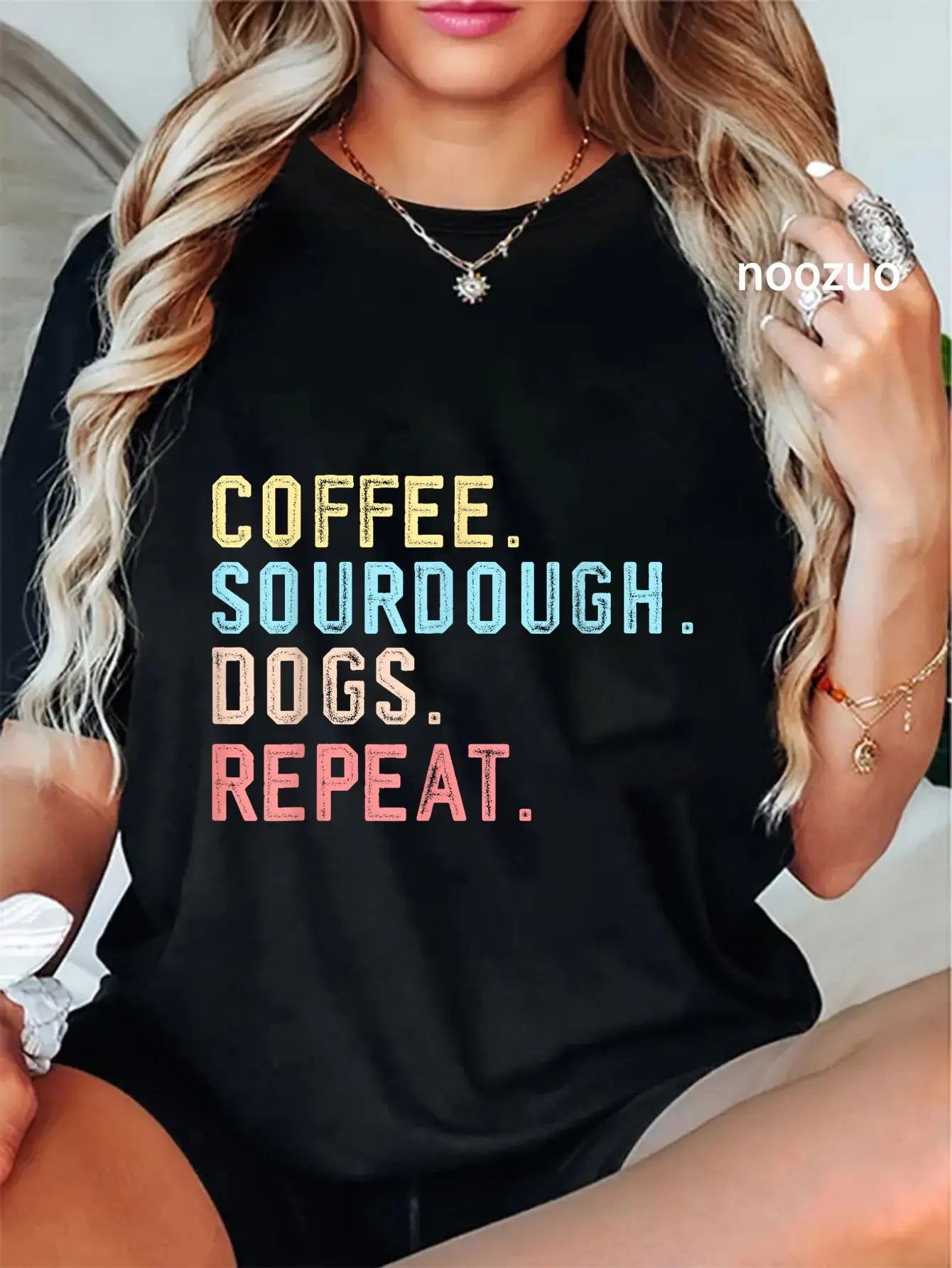 100% Cotton Funny Coffee Dogs Sourdough Bread Baking Sourdough Coffee T-Shirt
