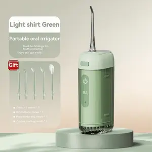 Portable Lightweight Oral Irrigator Water Flosser for Dental Care Enthusiasts & Orthodontic Wearers, Deep Cleaning Gaps, Protect Teeth, 5 Gift Nozzles Included