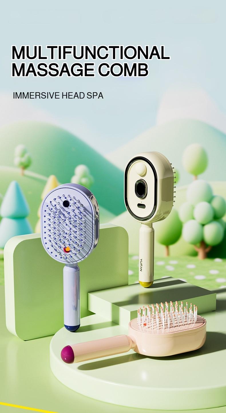 Unisex Atomizing Airbag Massage Comb - Anti-Frizz, Anti-Static Spray Comb with Antioxidants for Smooth Hair (Haircare & Styling Tool)
