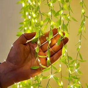 Battery-Powered LED Willow Vine Fairy Lights - Charming Room Decor, Ideal for Indoor Use, Weddings (Batteries Not Included)