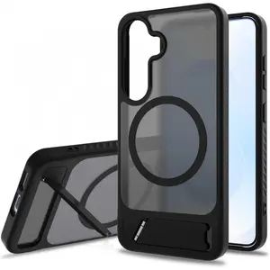 New Magnetic Case for Samsung Galaxy S25 FE 5G 2025, Compatible with MagSafe, Translucent Matte Ultra Slim Shockproof Anti-Slip Protective Phone Cover with Stand Design - Black