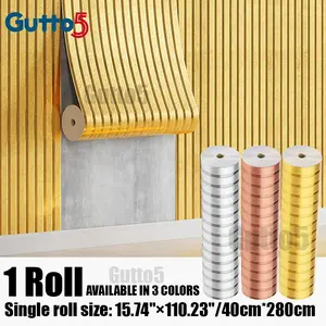 Self-Adhesive 3D Wall Panel, Thick 2.5mm, Metal Texture, TV Background Living Room Bedroom Decor, DIY Decoration, Soundproof