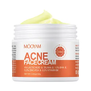 Acne Cream Multi-Acid Deep Relief Acne Treatment 4% Lactic Acid | BHA/AHA Comedone Dissolver + Vitamin B6 | Brightens Skin Tone Skin Repair Skincare