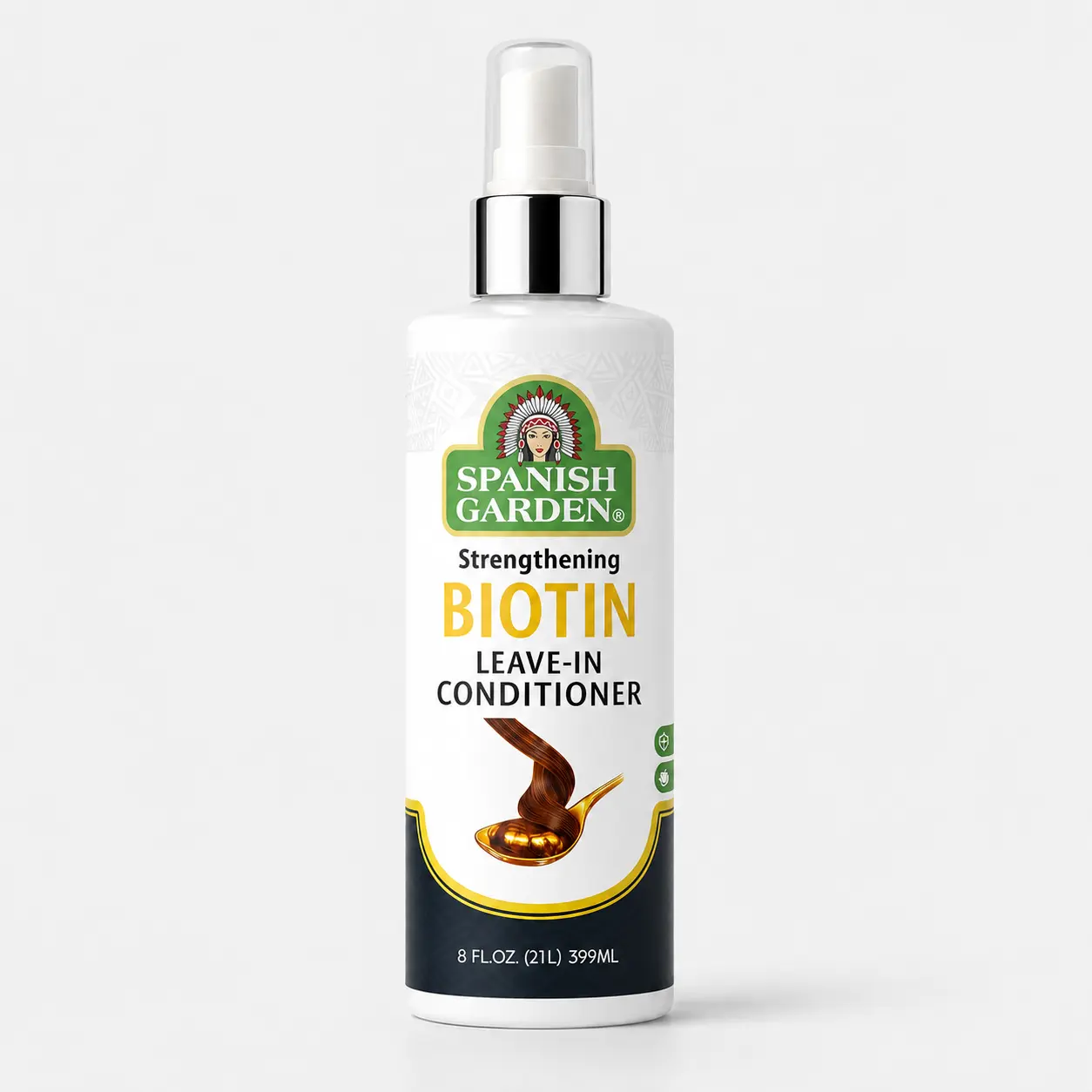 Spanish Garden Rosemary Biotin Leave-In Conditioner - Daily Haircare Treatment for Strengthening, Nourishing, Hair Growth, Frizz Control, Scalp Health, and Moisture Boost