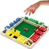 Shut The Box Game,2-4 Player Family Wooden Board Games,Family Math Games for Adults and Kids,8 Dices Classics Tabletop Games for Classroom,Home,Party,Christmas Gift