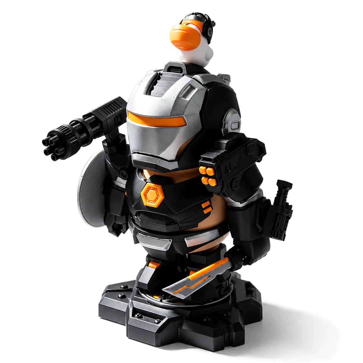 Mecha Capybara Magnetic Assembly Figure, Modular Armored Animal Collectible Toy with Detachable Accessories, Desktop Display Gift for Teens and Adults