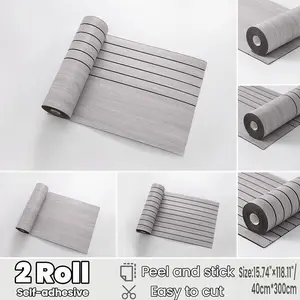 2 Rolls 3D Self-Adhesive Wall Panels, Wall Panel Molding, Thickened 3D Grid Wallpaper, Textured Wall Decor, Home Decoration Peel and Stick