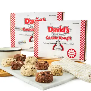 David's Cookies Cookies and Cream and Smores Decadent Cookie Dough Ready to Bake Frozen Variety Pack with Chocolate Cookie Pieces White Baking Chips Marshmallows Chocolate Chunks and Graham Cracker Pieces