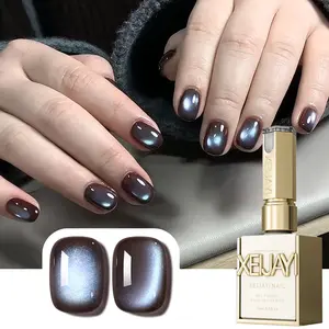 1PC 15ML M161 Cat Eye Gel Nails - Super Bright, Magnetic, Long-Lasting, High-Saturation Glow, Framed Bottle, Perfect for Salon and DIY Manicure Art Design, Nail Art Design Cat Eye Nails Magnetic Nails Polish Cutics